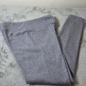 SO Girls Favorite High Rise Glitter Fleece Leggings Joggers Gray Size XL (14/16)